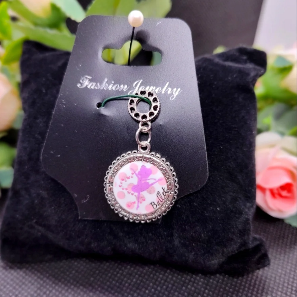 Ballet Dangle Charm Pendant for Necklace Bracelet Bag Charm New